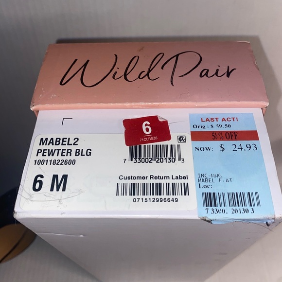 Wild Pair Mabel2 Pewter flats size 6M - Picture 7 of 7